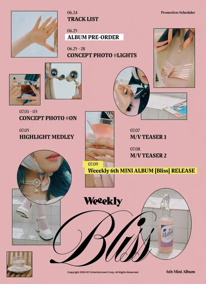 위클리 6집 미니앨범 [Bliss] Promotion Scheduler 