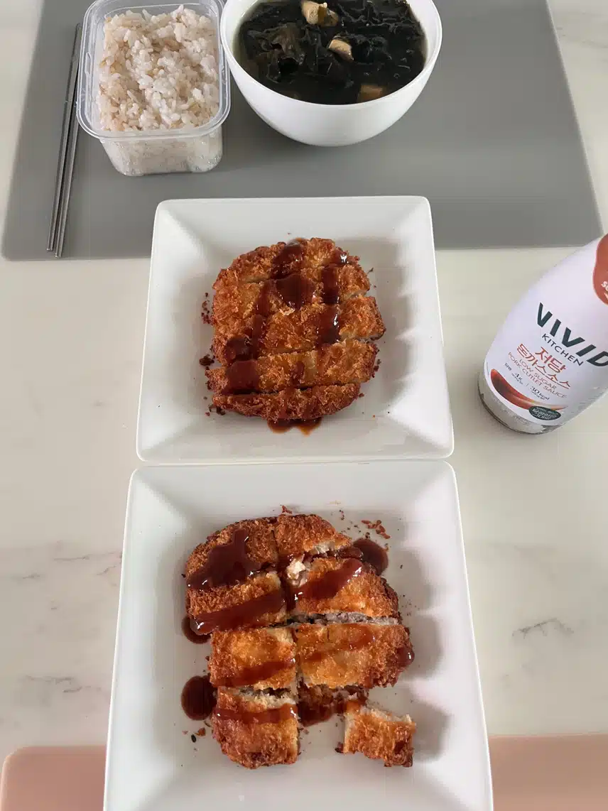 저녁 🍽️통돈까스샐러드 🎃 🫑