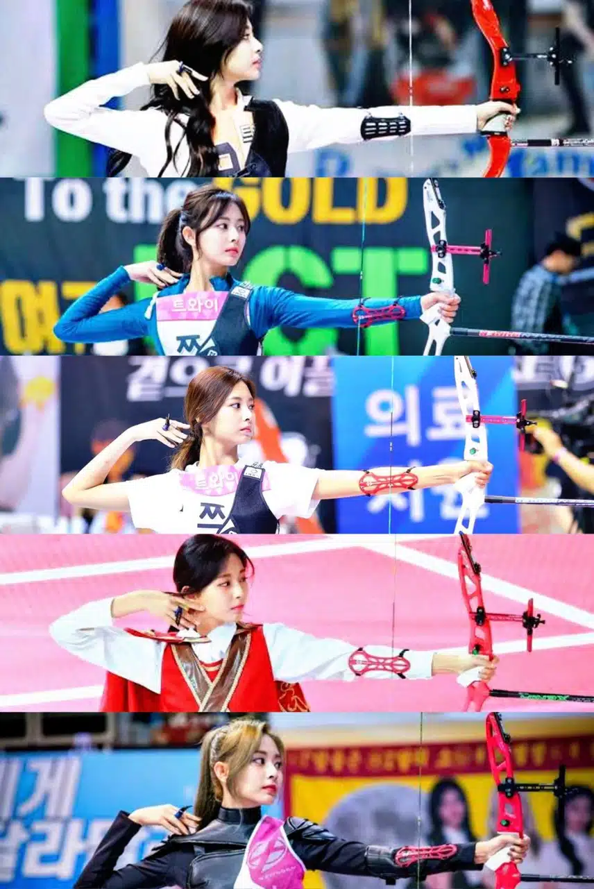 아육대에서 활 쏘던 쯔위 모습!