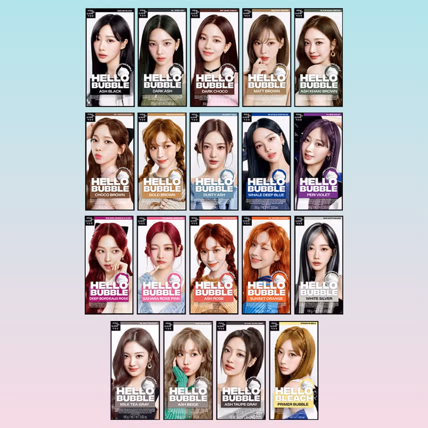 미쟝센 헬로버블 염색약 사진들 고화질 plz