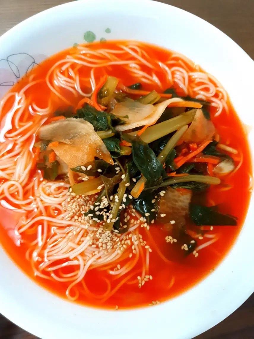 열무국수검정콩국수