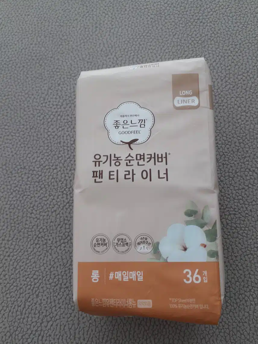 좋은느낌 유기농 순면커버 팬티라이너 