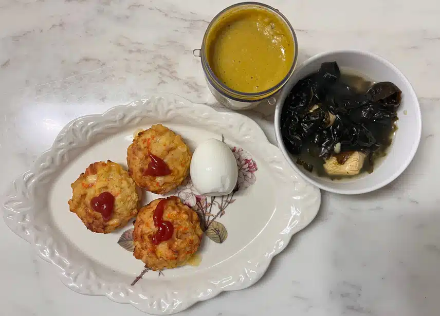 🍽️ 공복운동후 식사 🥔수미감자치즈고로케와 🎃단호박라떼