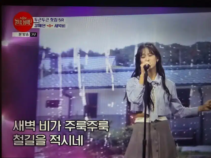 불타는 장미단 가창력이 멋진 무대네요