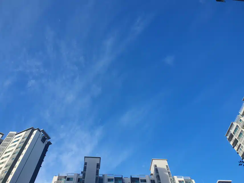 오늘 아침 하늘