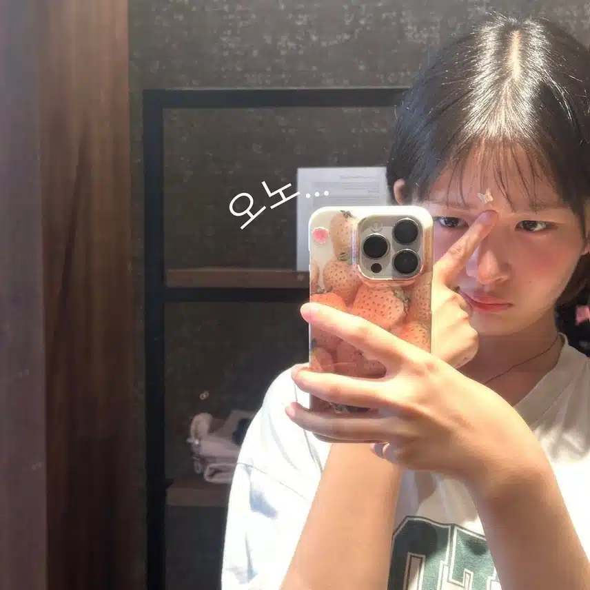 레이의 거울 셀카 코어