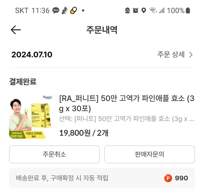 리얼 파인애플  효소