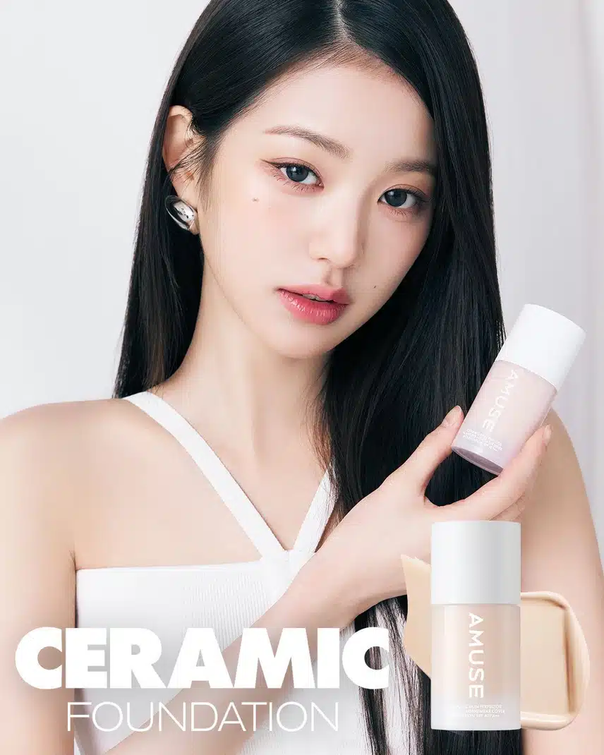 장원영 어뮤즈 세라믹 스킨 퍼펙터 파운데이션 화보 