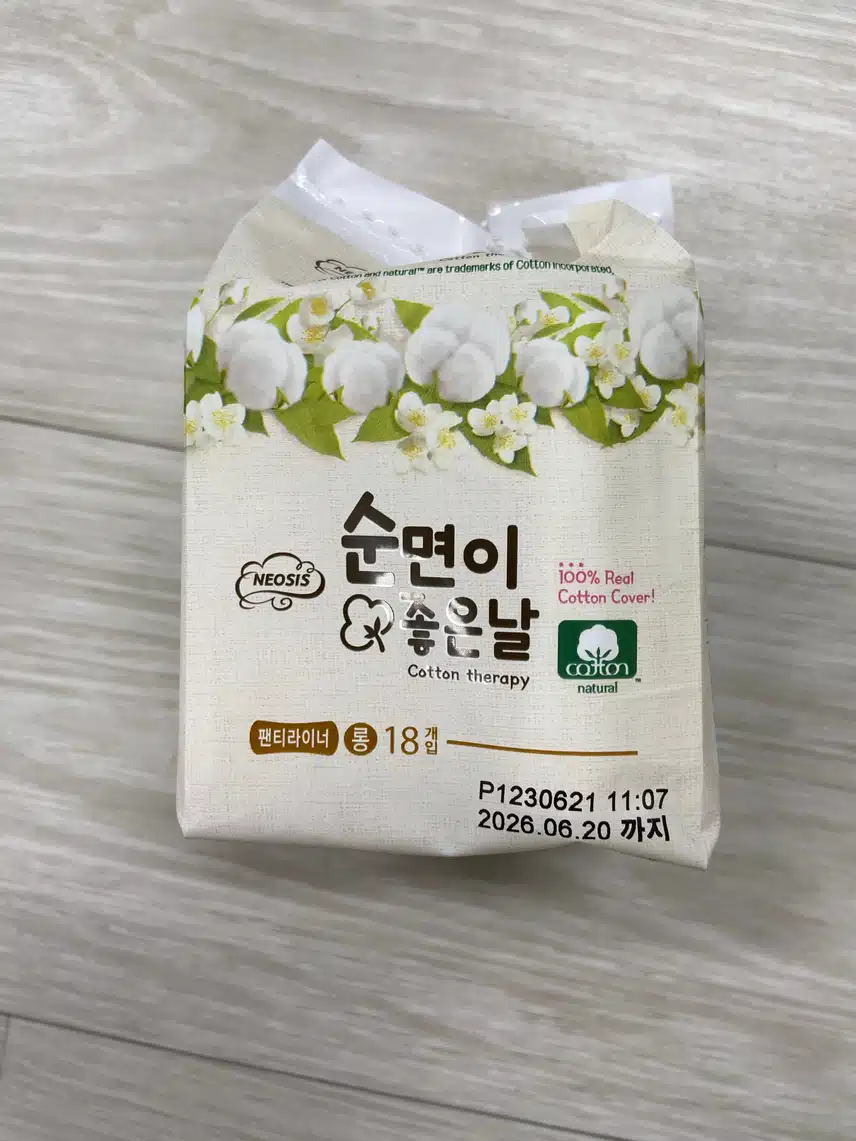 네오시스 순면이좋은날 울트라 슬림 팬티라이너 롱 제품 추천합니다!
