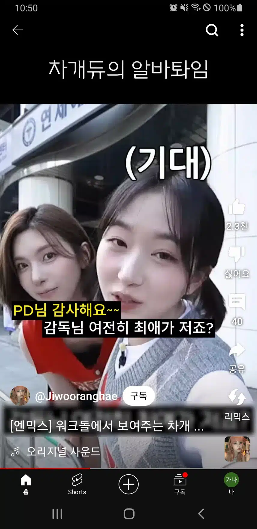 워크돌 엄청재밌게 봤네요