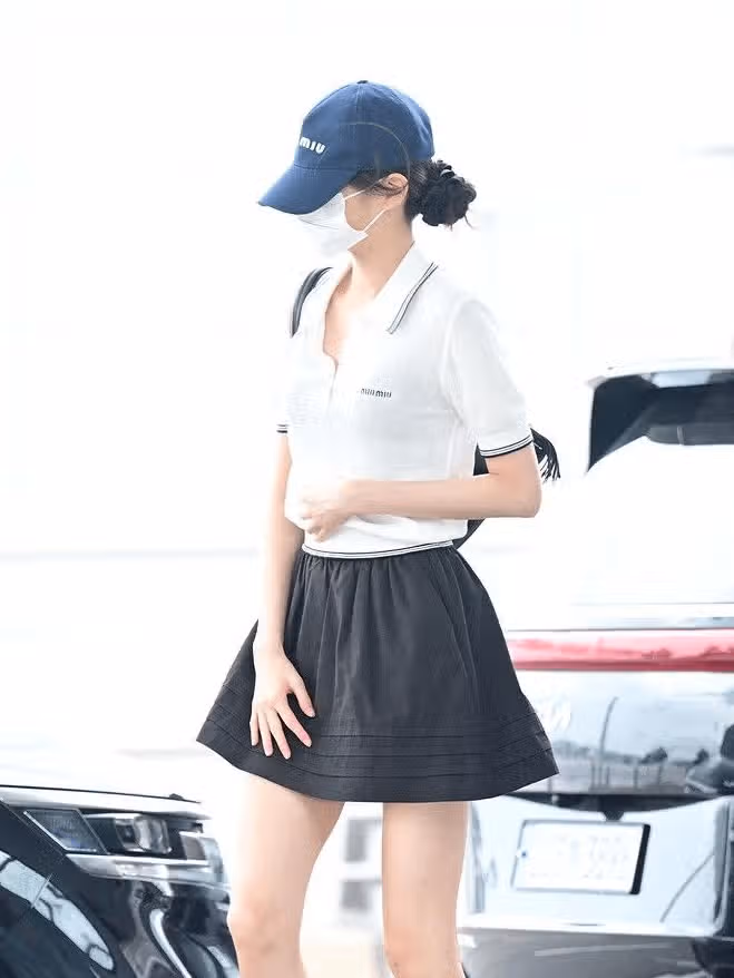 수수한 공항패션