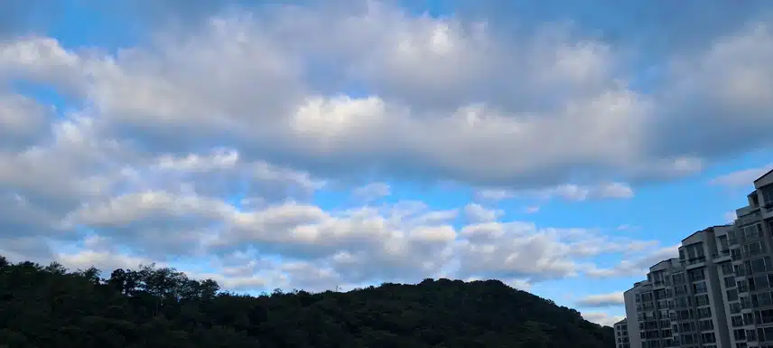 아침하늘 예술입니다