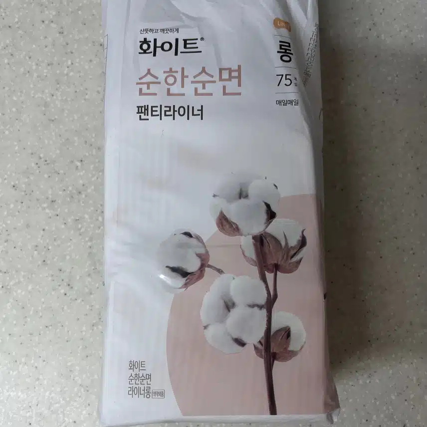 화이트 순한순면 팬티라이너 롱