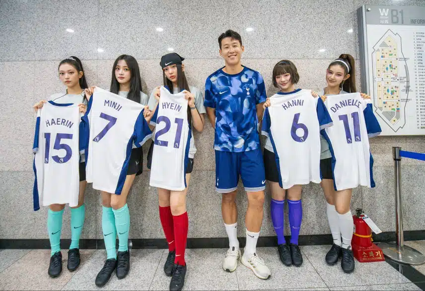 손흥민과 뉴진스 같이 사진 찍었네요!!!!