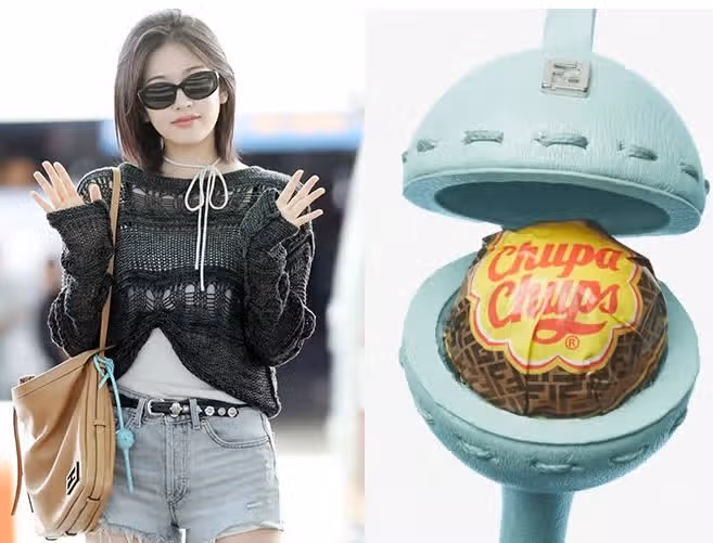 유진이가 착용한 펜디 츄팝츄스가방