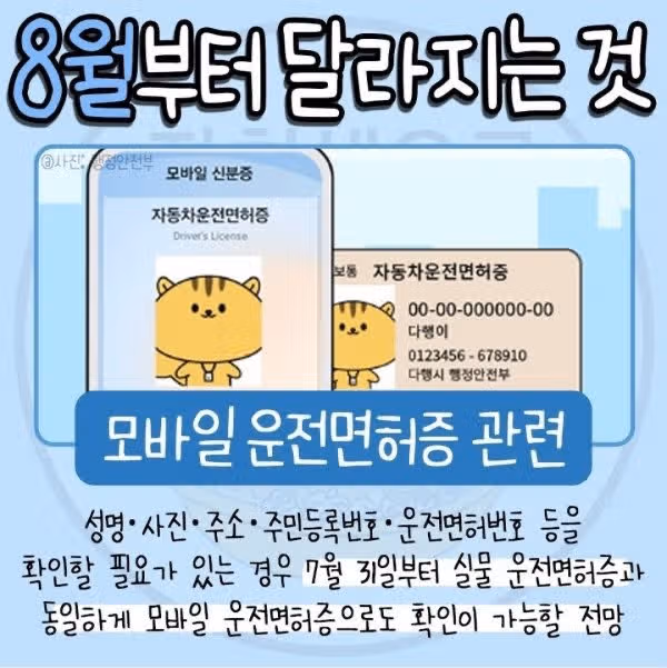 8월부터 달라지는 것들