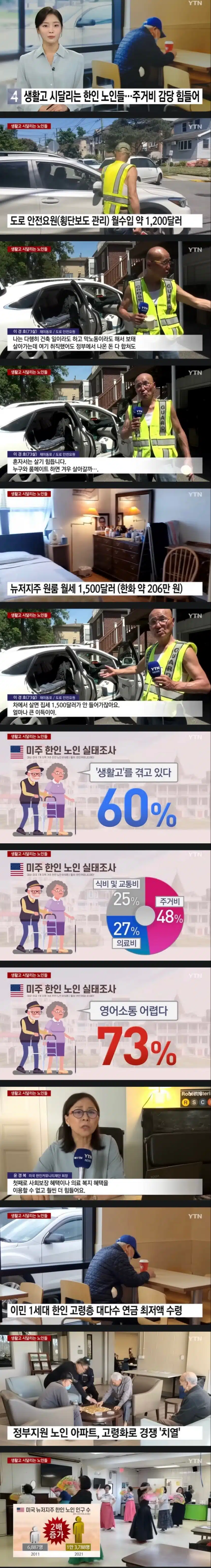 생활고 시달린다는 미국 한인 노인들