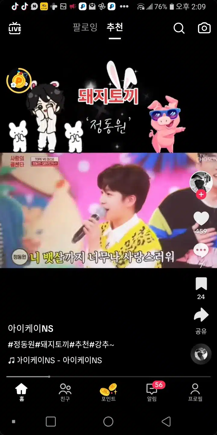 동원토끼가 부르는  돼지토끼 