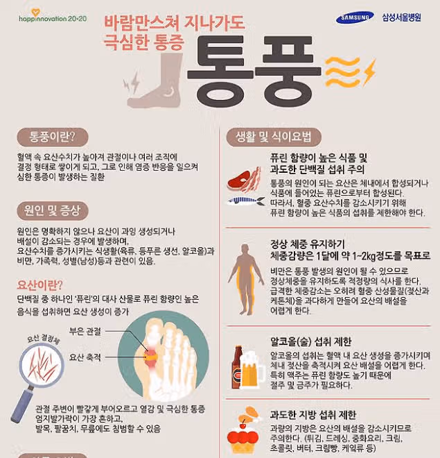 통풍이 있는데 요산 배출에 좋은 음식 추천해 주세요