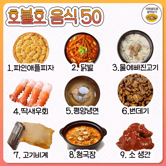 호불호 갈리는 음식 50개