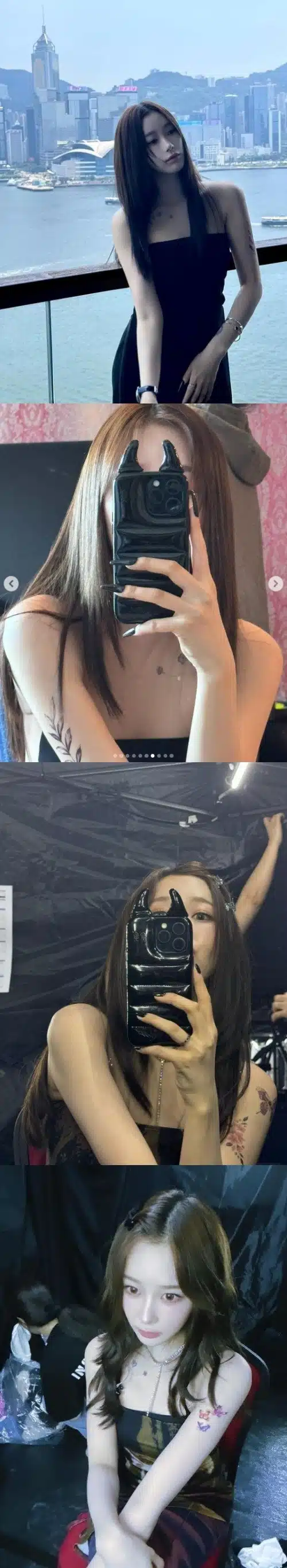 지젤 타투 스티커 넘 자연스러워요