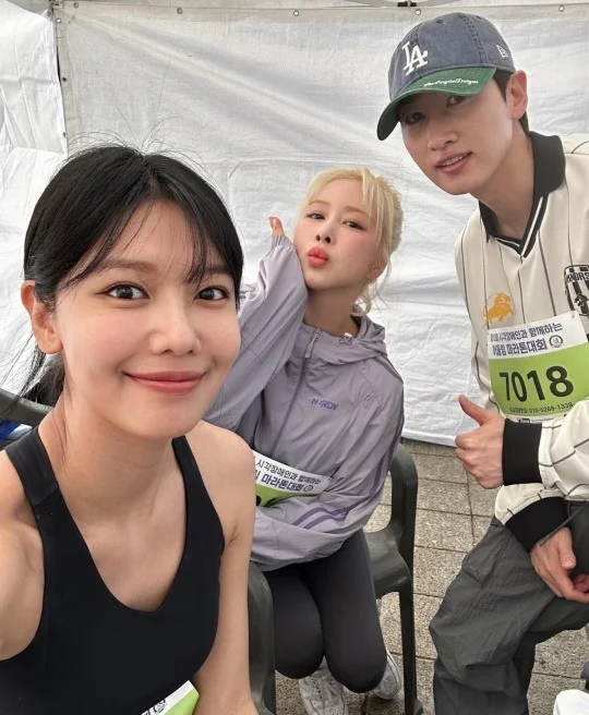 어울림 마라톤대회 참여한 소시 수영