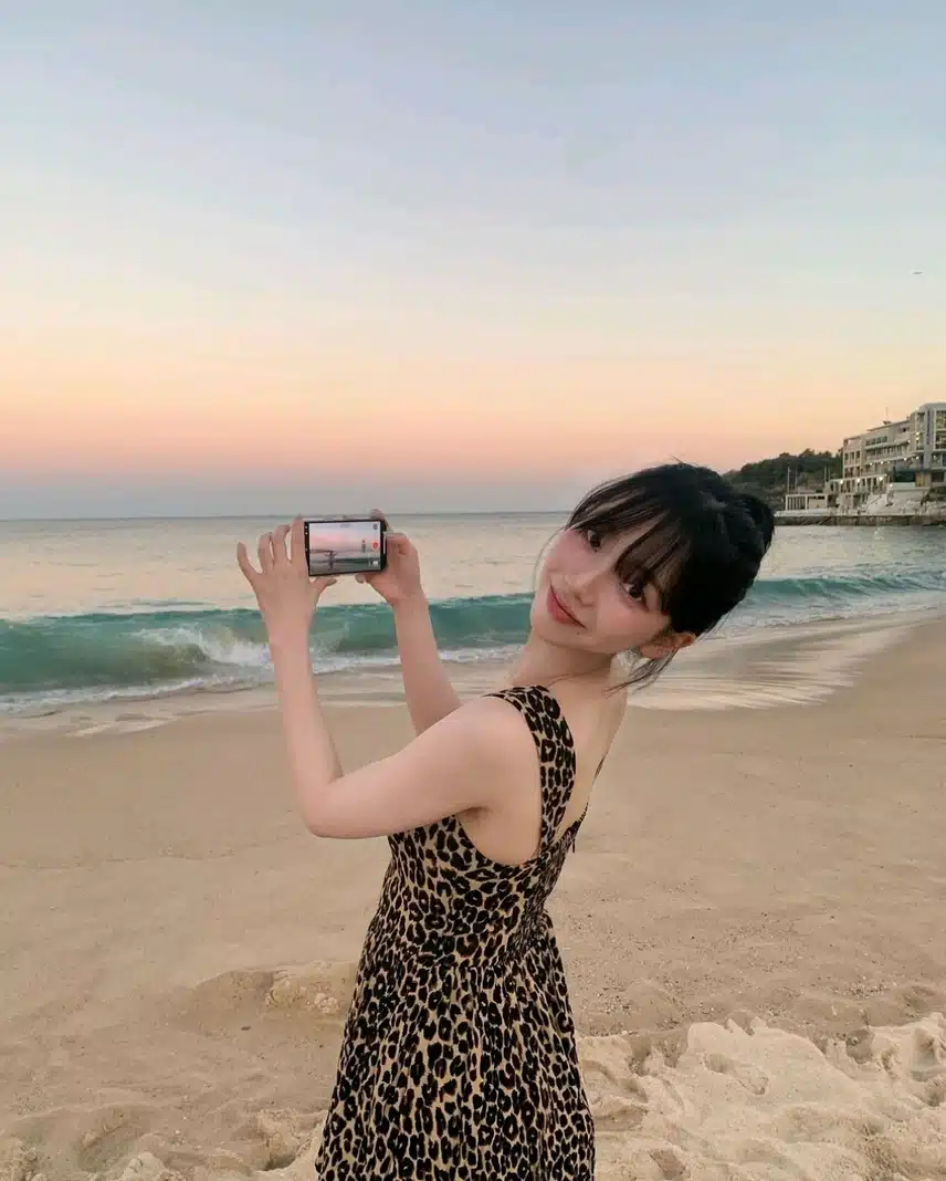 호피원피스 찰떡 소화하는 카리나