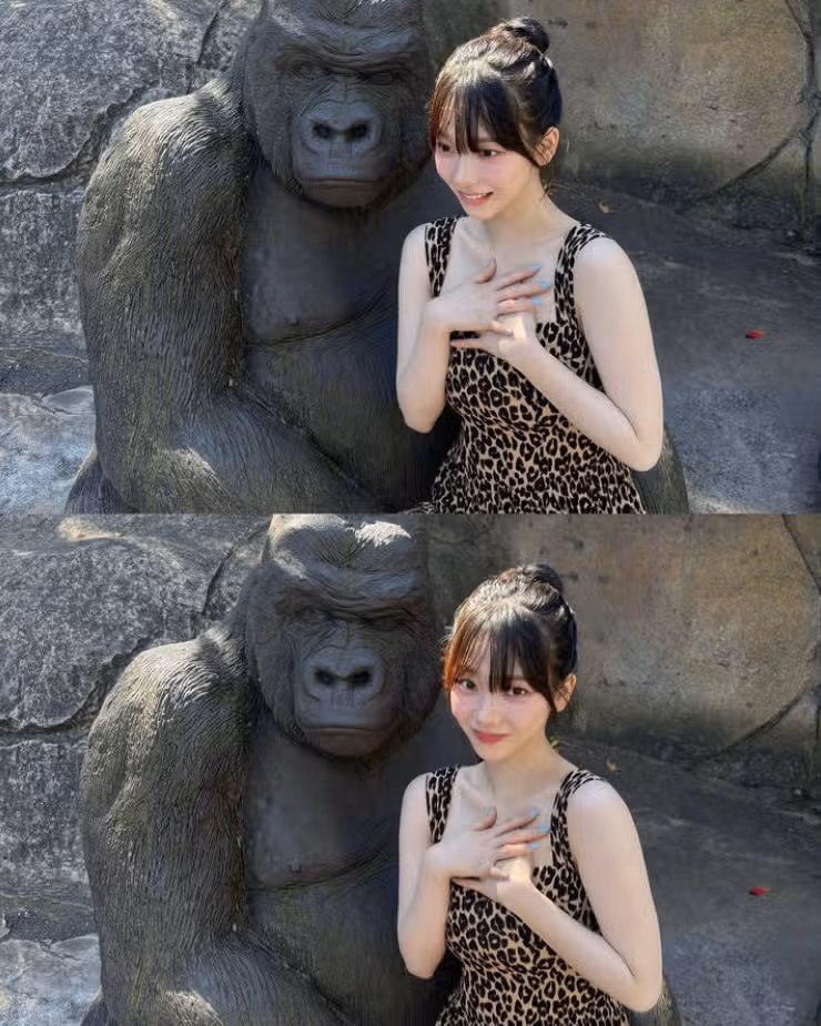 호피원피스 찰떡 소화하는 카리나