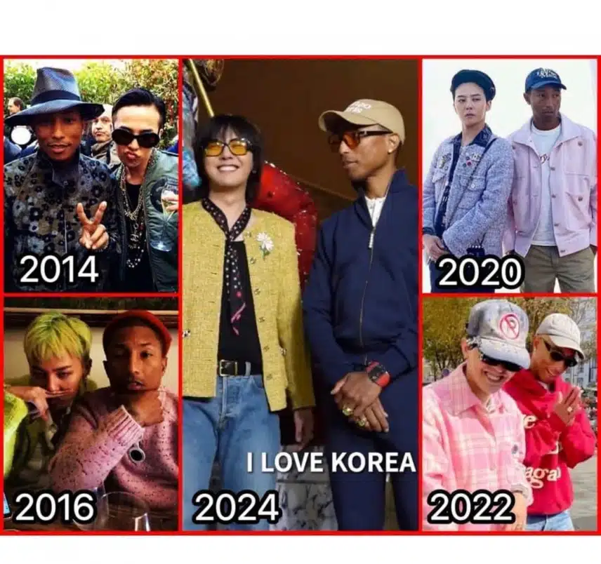 퍼렐과 지드래곤의 우정💖