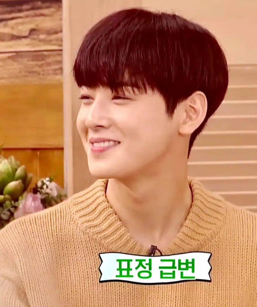 웃는 모습은 그대로인 차은우 
