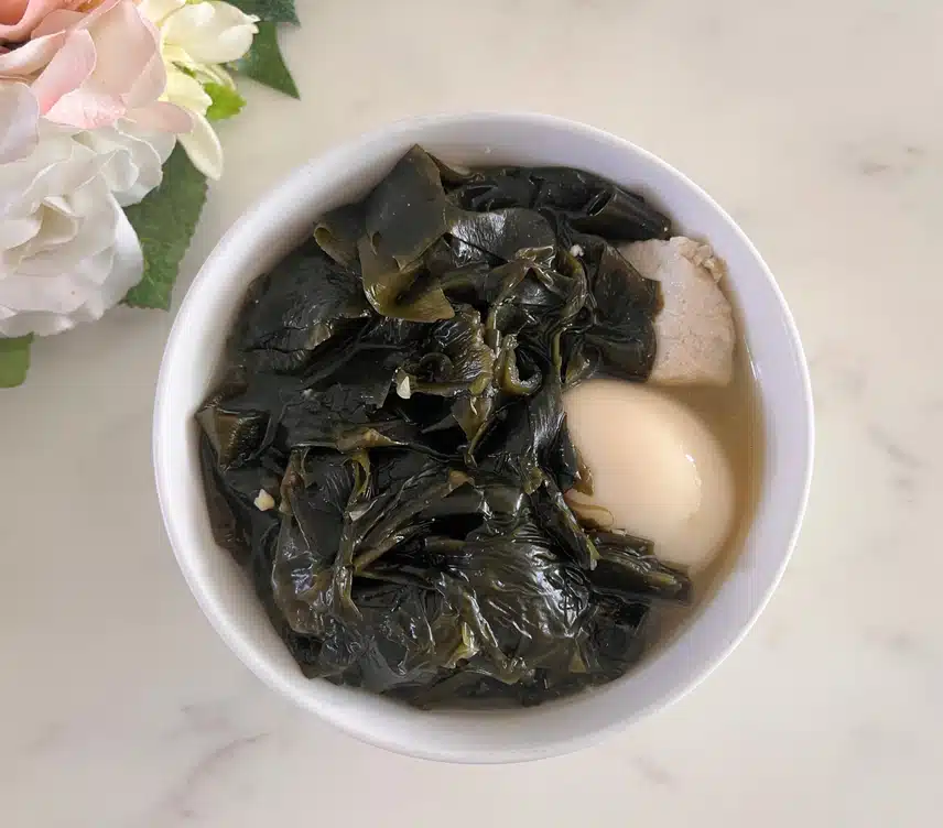 공복 운동후 아침식사 💪닭안심 미역국에 두부
