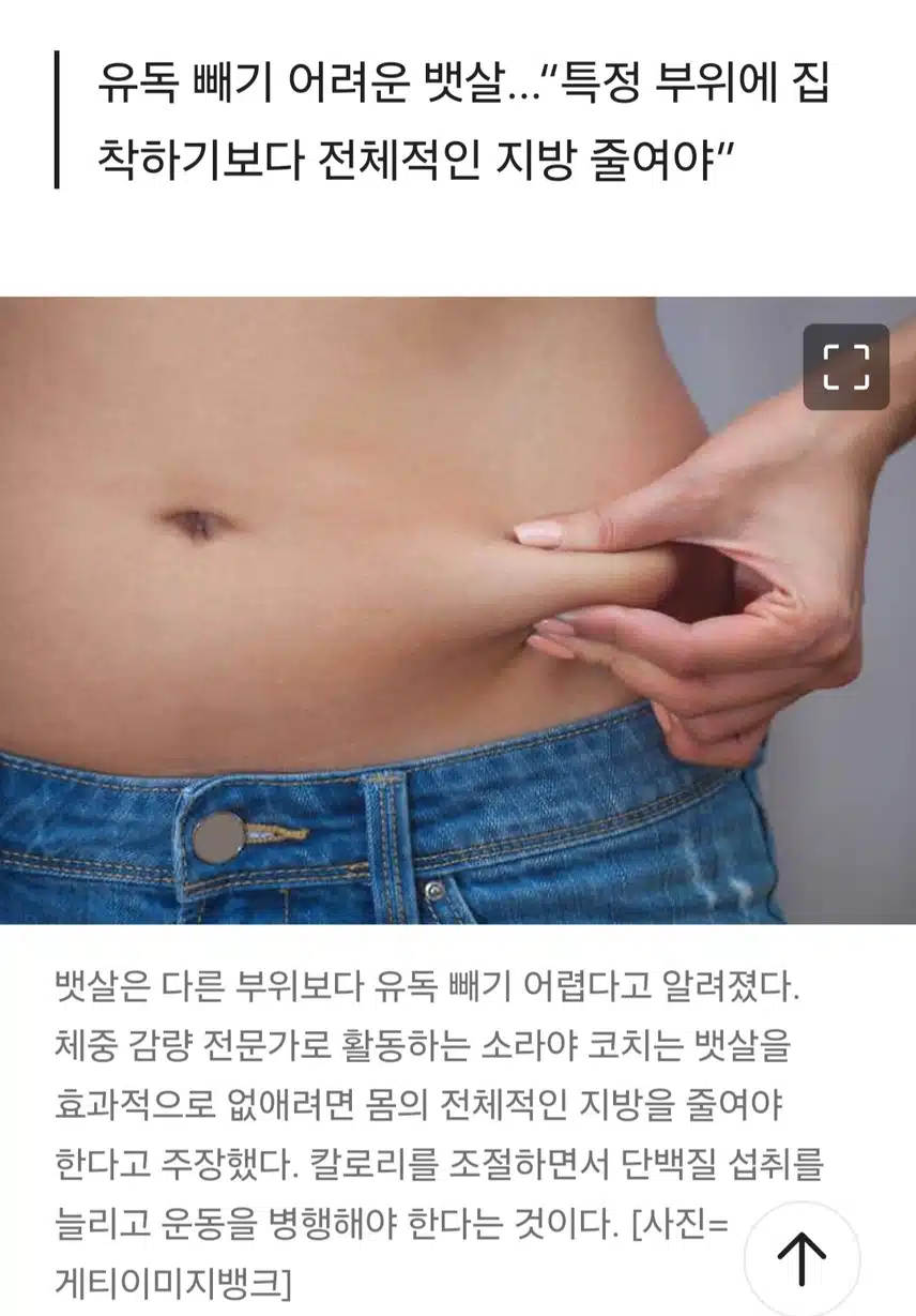 뱃살 왜 이렇게 안빠져?