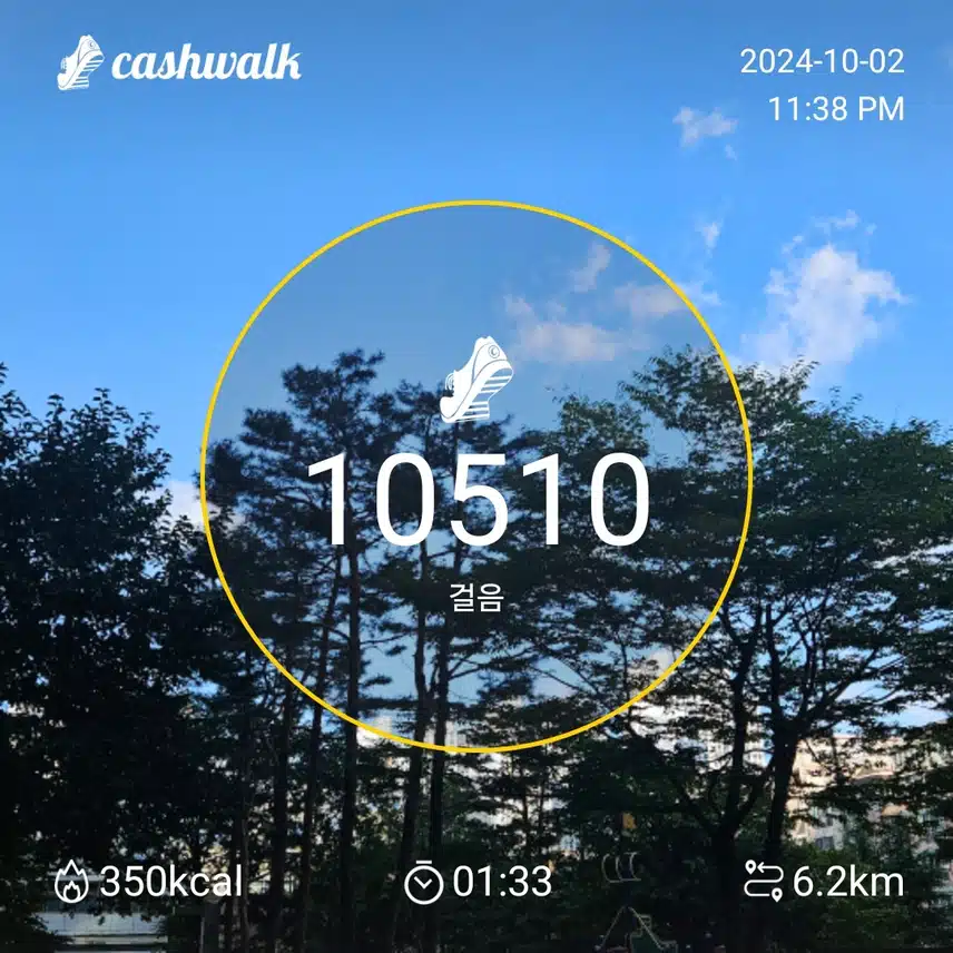 만보도 걸었습니다.