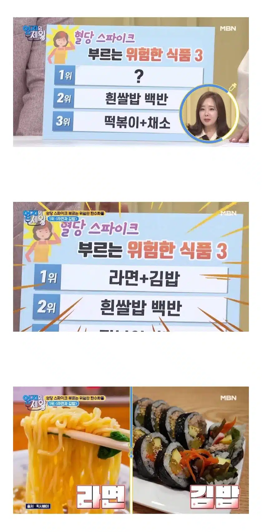 혈당 심하게 부르는 위험한 식품1위?