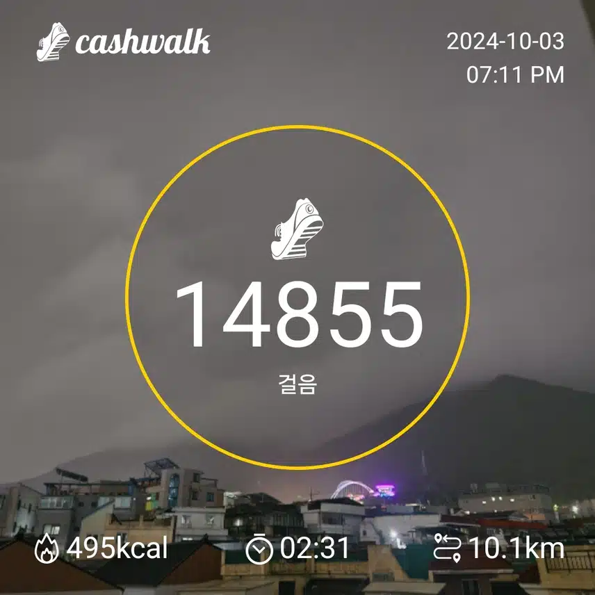 비가 와서 저녁산책은 보류... 입니다. ^^