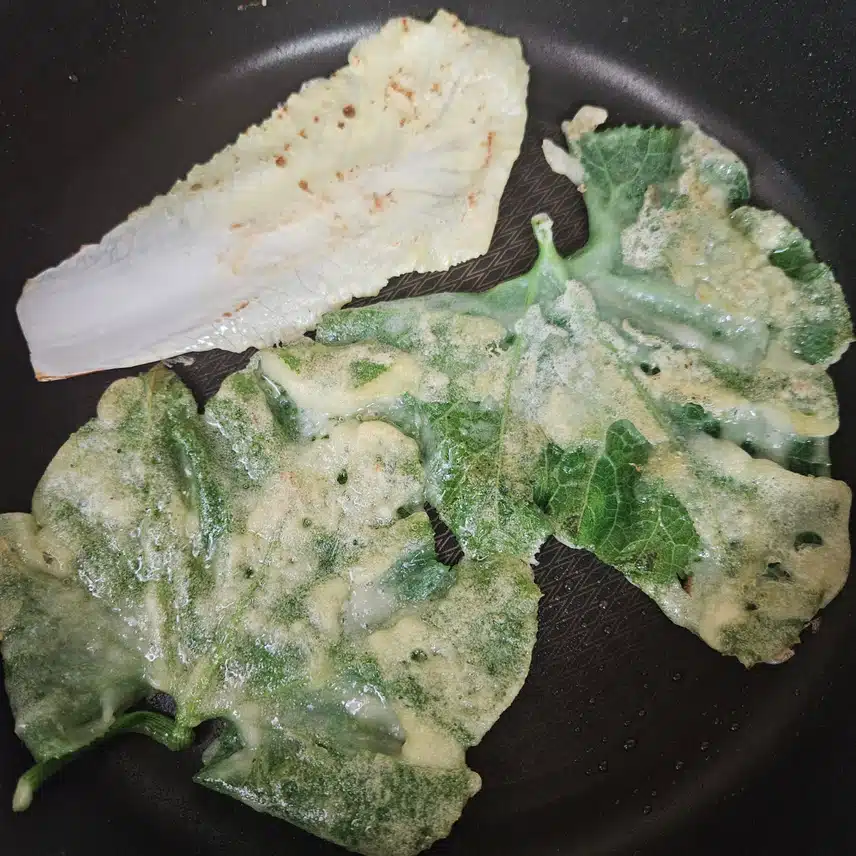 호박잎전, 배추전, 깻잎전