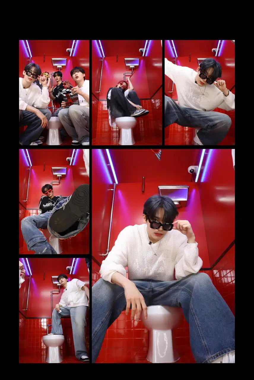 젠지세대 컨셉으로 돈룩업에서 사진찍은 크래비티