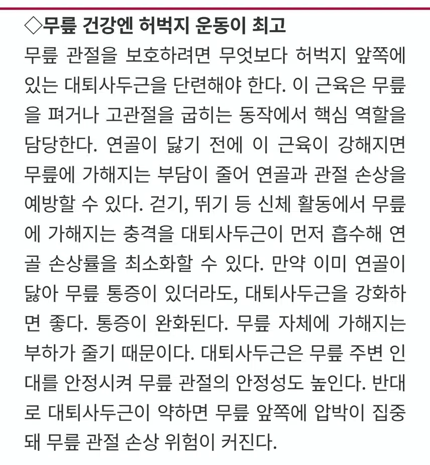 연골손상 막아주는 '특별한 스쿼트'