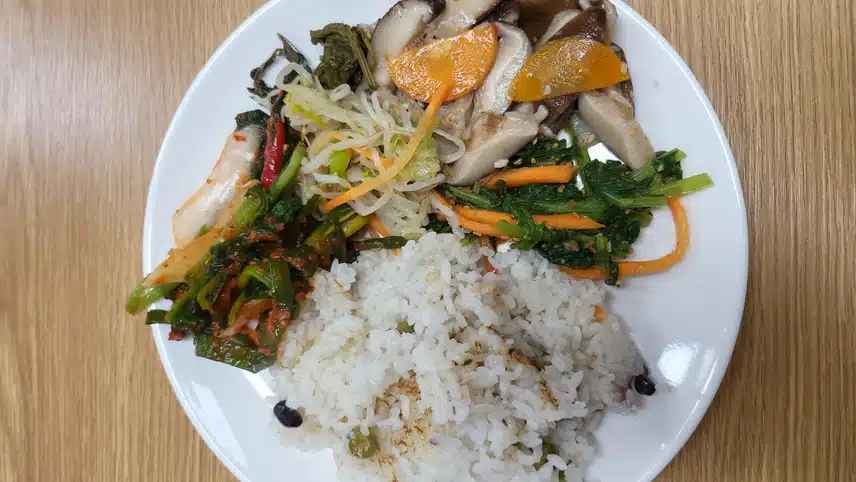 경로당 요가수업 후 점심 식사 