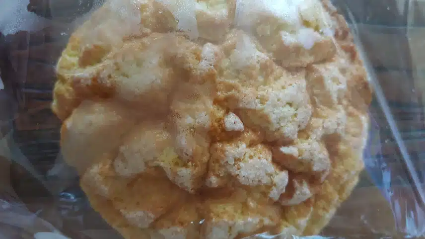 메론빵 반씩 나눠 먹어요