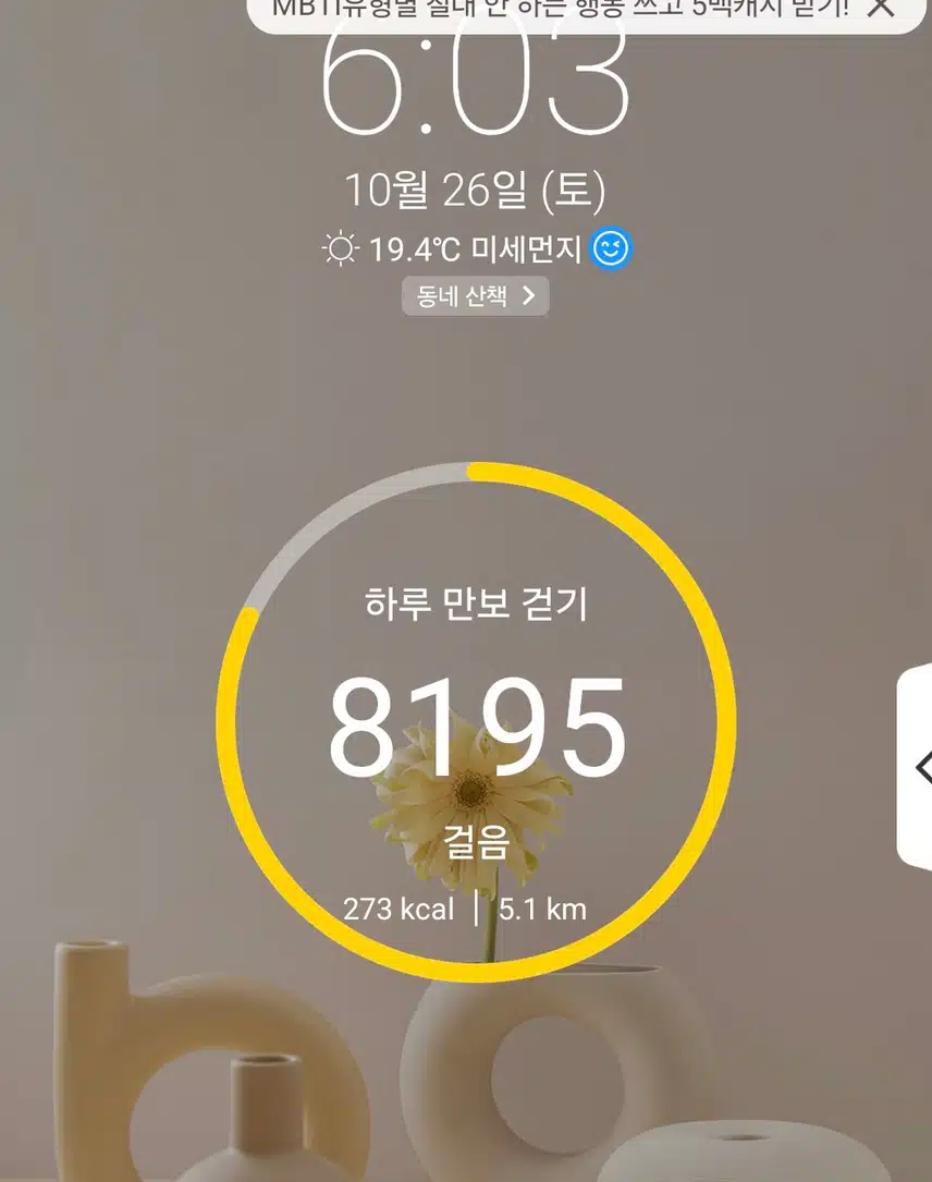 하루 6천보 걷기 