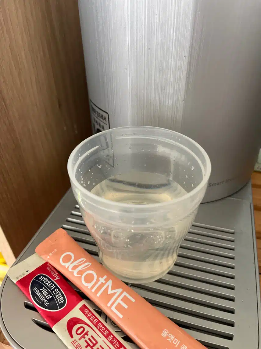 아침 물 영양제 챙기기