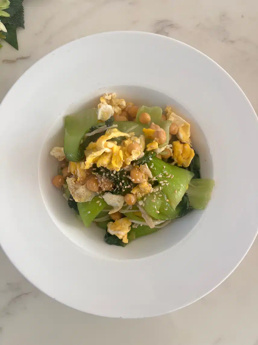 공복 운동후 식사 🍳청경채에그스크램블 볶음