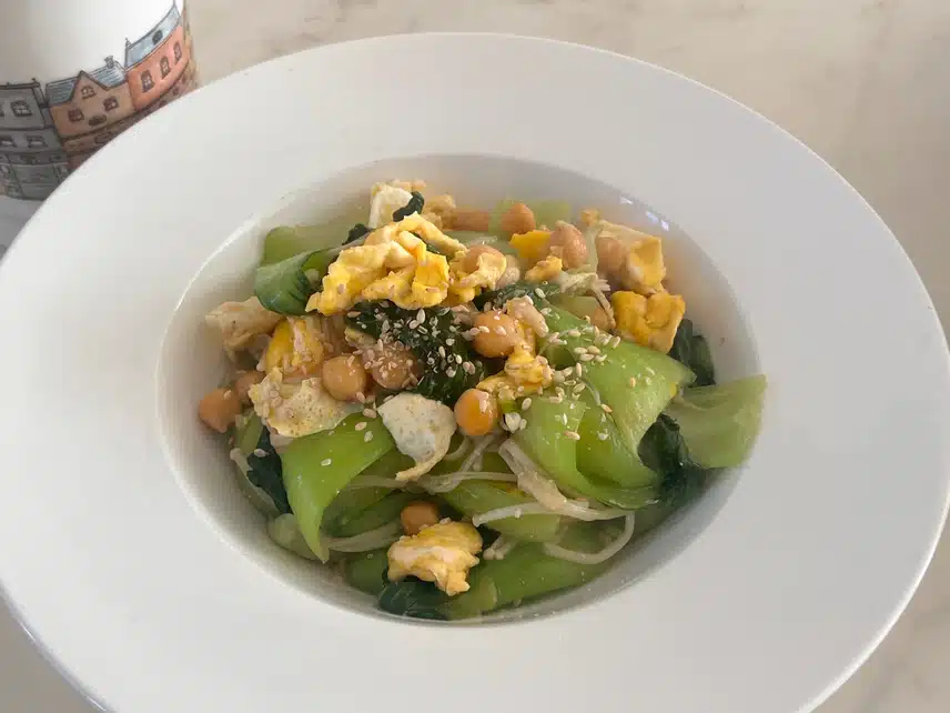 공복 운동후 식사 🍳청경채에그스크램블 볶음