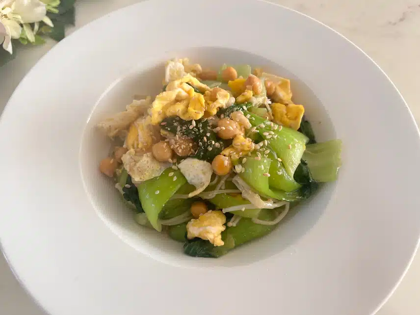 공복 운동후 식사 🍳청경채에그스크램블 볶음