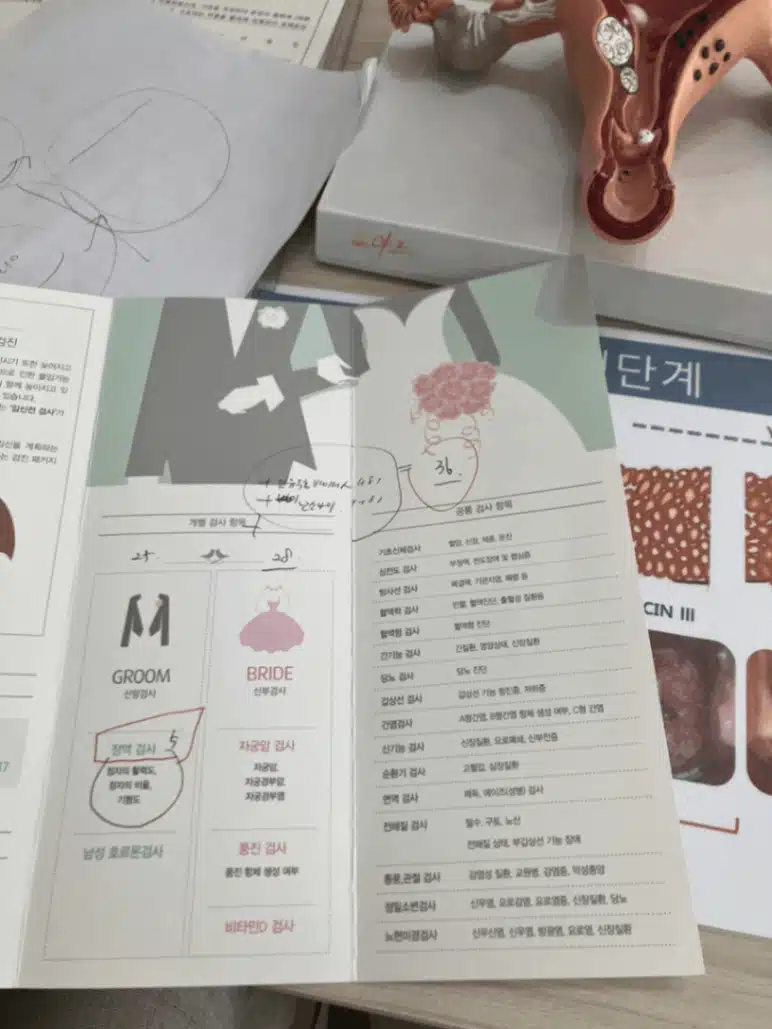어제 산전검사 받고왔어요 ㅎㅎ