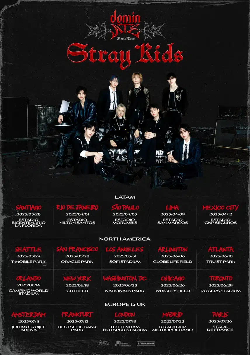 Stray Kids World Tour <dominATE> 2024 Tickets, Dates, Country List, North America and Europe Schedule, Reddit Trends