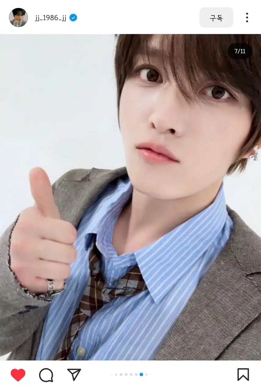 재중이 인스타 사진 귀엽네요