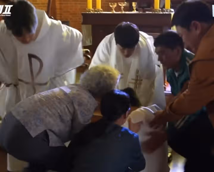 쓰러진 상연이 업는장면이 이렇게 어렵게  촬영했다니요? 