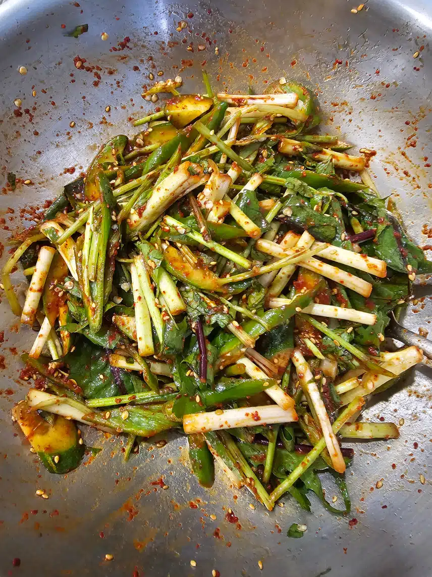 야채무침